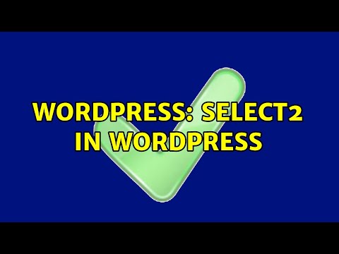 Wordpress: Select2 in