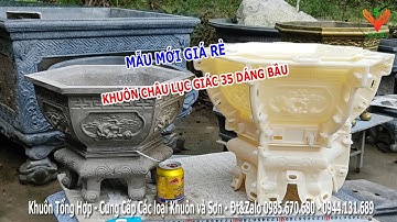 khuôn chậu lục giác 35 abs dáng bầu giá rẻ | Khuôn Tổng Hợp
