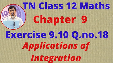 Class 12 Maths CHAPTER 9 – Applications of Integration Exercise 9.10 Q.No.18 TN New Syllabus