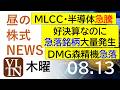 好決算なのに急落銘柄大量発生。すかいらーく、上方修正・増配。MLCC・半導体急騰。ＤＭＧ森精機急落。。2026年８月１３日（水）～明日上がる株。最新の日本株情報。高配当株の株価やデイトレ情報～
