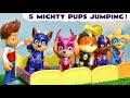 5 Mighty Pups Jumping Story with Pup Rescues