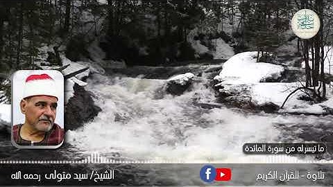 الشيخ سيد متولي - وما تيسر له من سورة المائدة