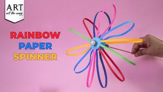 Twirligig Rainbow Paper Spinner | Rainbow Paper Spinner Toy | Kids Craft | Paper Crafts |@VENTUNOART