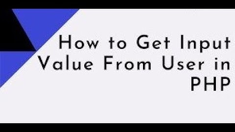 How to get input from user in PHP.