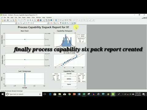 How to create Process capability sixpack report in minitab in hindi urdu