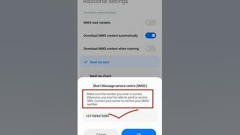 How to change message center number in redmi