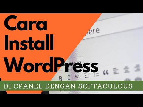 Cara install WordPress di cpanel menggunakan softaculous