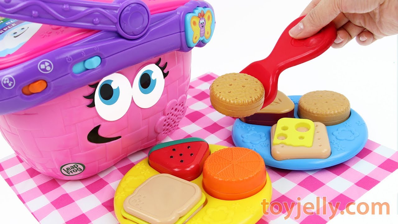 Kinder Surprise Eggs Picnic Basket Toy Playset Learn Colors Baby Finger
