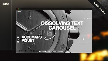 Rebuilding That Award-Winning GSAP Carousel With Smudged Text Transitions