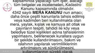 KADASTRO MERA ORMAN KANUNLARININ HÜKÜMLERİ