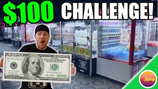 $100 CLAW MACHINE CHALLENGE AT ROUND 1 ARCADE!