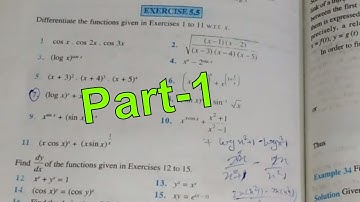Exercise 5.5 Class 12 | Continuity and Differentiability class 12 | Chapter 5