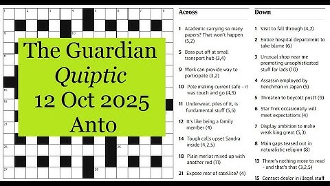 The Guardian Quiptic 1351