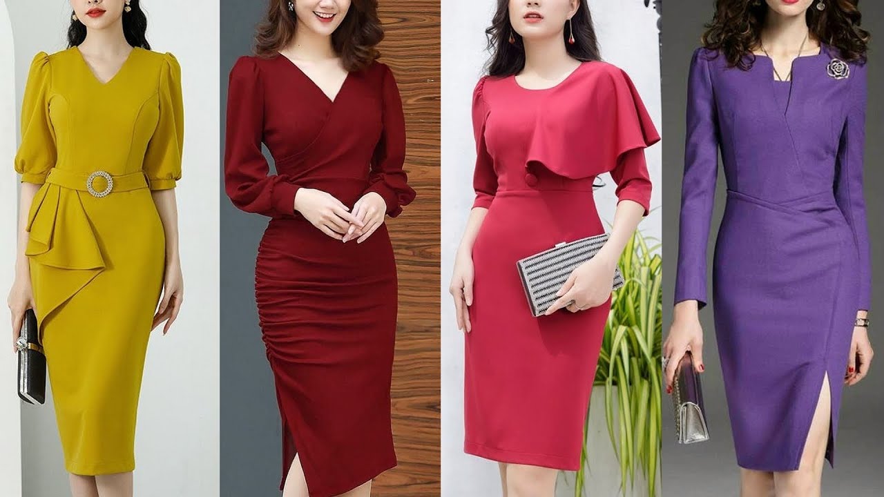 electrodo Perca Inmundicia Most Trending Daily working wear Bodycon Dresses Casual Wear Dress Designs  Collection - YouTube