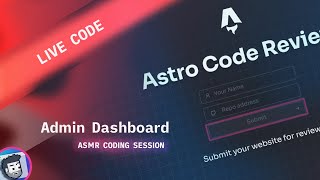 Celebrity Live Code: Admin Dashboard (ASMR Coding) Profile
