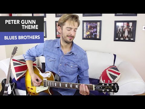 EASY Lead Guitar - Peter Gunn Theme Guitar Lesson Tutorial