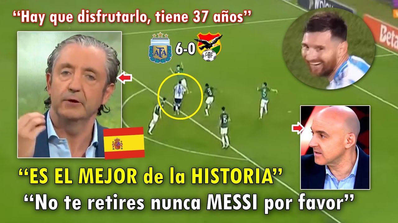 "MESSI es INMORTAL" PERIODISTAS ESPAÑOLES SE RINDEN ante HAT TRICK de MESSI HOY ARGENTINA VS BOLIVIA