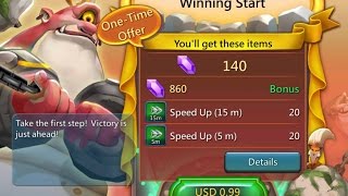 Lords Mobile nạp tiền mua GEMS gói $100 x2 không cần thẻ Visa Card, Master Card screenshot 1