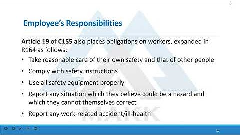 NEBOSH IGC Element 1- 1.2 Roles and Responsibilities