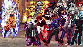 [KOF Mugen] Son Goku Vs Kyo Kusanagi, Orochi, Iori Yagami, Rugal Bernstein Team | 1 Vs 16