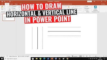 How to draw horizontal and vertical line in Power Point