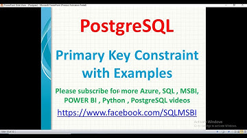 Postgresql Tutorials | Primary Key Constraints in Postgresql | postgresql primary key errors