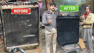 Cleaning The Car's Radiator Or Part Of The Car's Water Tank | Recycling Process #Satisfying