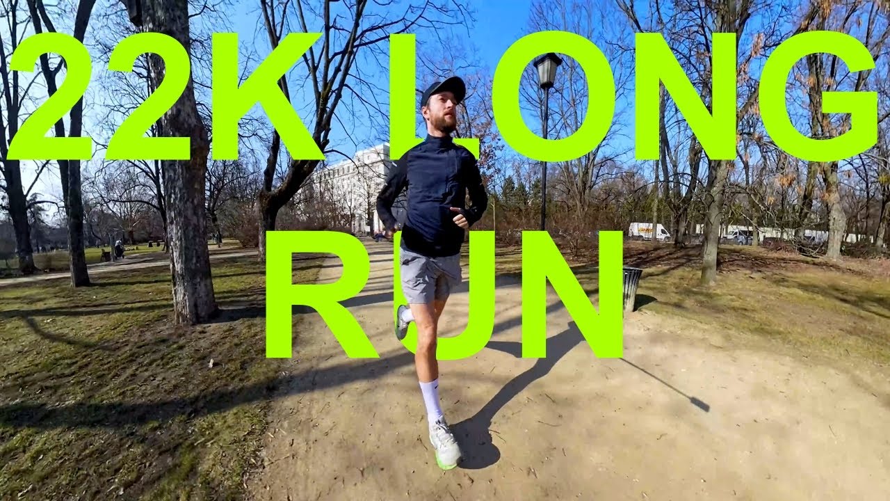 Half-Marathon training - 22k Long Run in Warsaw 🇵🇱 - Kid on a Bike CRASHES Into Me