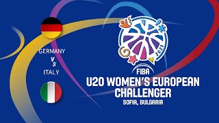 Germany vs. Italy | FIBA U20 Women's European Challenger | Sofia, Bulgaria