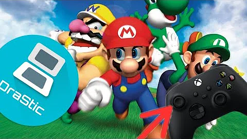 Super Mario 64 DS with analog controls in Drastic