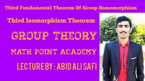 Third Fundamental Theorem Of Group Homomorphism|3rd Isomorphism TheoremFor MSC/BS,MATH POINT ACADEMY