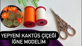 290Kaktüs Çi̇çeği̇ Çok Beğeni̇len Trend Vi̇ral İğne Oyasi Modelleri̇ Yeni̇ 2025 Needle Lace Knitting