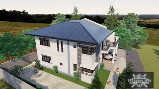 EUGENE, A SIMPLE 2 STOREY RESIDENTIAL HOUSE 3d animation