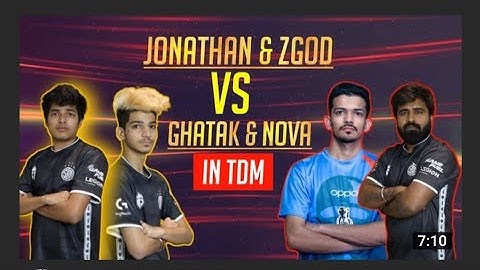Jonathan & ZGod VS Ghatak, ClutchGod & Novaking In Tdm // Best TDM fight / Indian Streamer Together