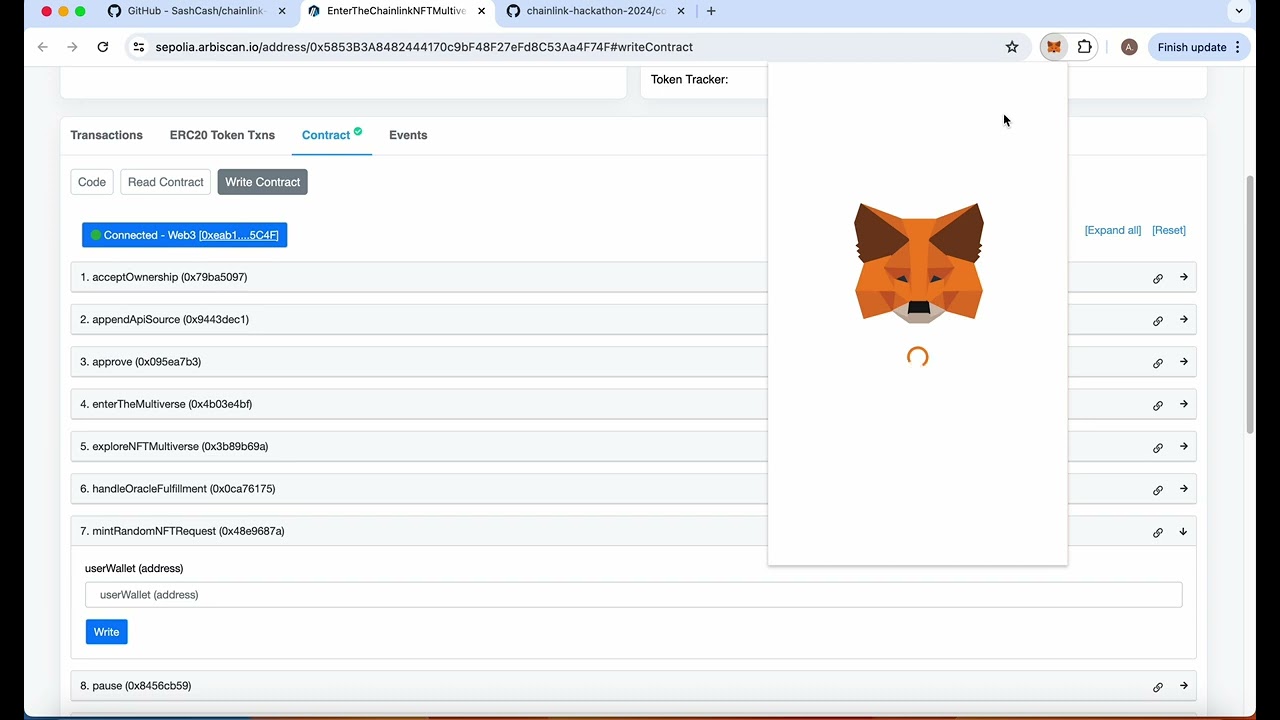 Chainlink Hackathon 2024 submission: Enter the Chainlink NFT Multiverse