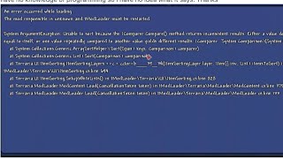 Terraria Tmodloader Error The Mod Responsible Is Unknown And Modloader Must Be Restarted