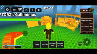 Playing 99 nights  in the forest but with dinosaurs go catch  screenshot 5