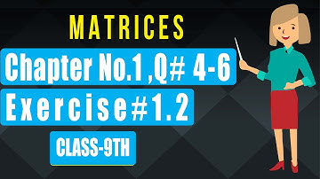 Matrices Class 9, Chapter 1, Exercise#1.2, Q#4-6 in Urdu/Hindi