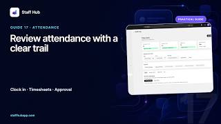 Use the Time Clock and Timesheets in Staff Hub