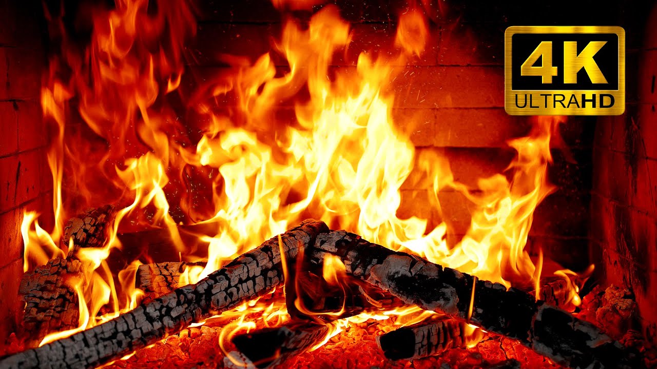 Fire Youtube 🔥 Cozy 4K Fireplace – 12 Hours Crackling Logs & Fire Sounds for ...