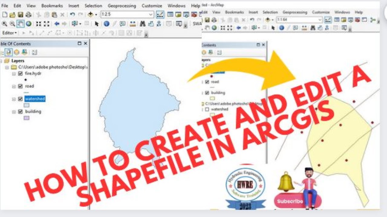 How To Create And Edit A Shapefile In Arcgis Youtube