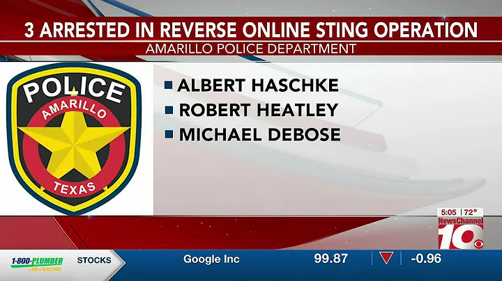 VIDEO: Amarillo Police: 3 facing charges for solicitation of a minor after reverse online sting o...