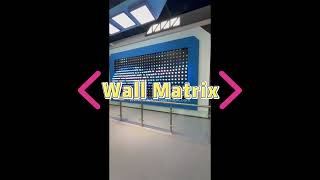 Interactive Wall Matrix Hundreds of Servo LED Pillars Create 3D Animations with Your Gestures