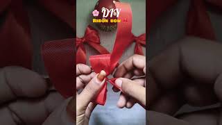 Diy bow tutorial 🎀||How to make ribbon bow#shorts#diy#handmade  #viralshorts#bow