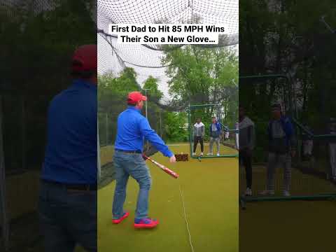 If Your Dad Hits 85+ MPH Exit Velo, You Win a $300 Baseball GLOVE! #shorts #baseball