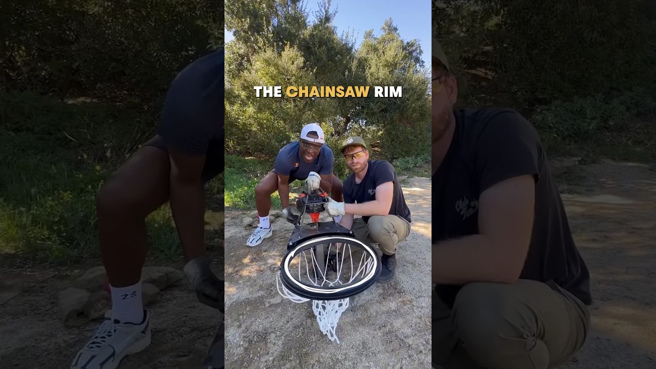 Chainsaw Basketball Rim 🤯😤