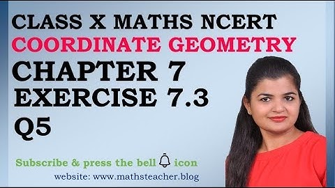 Chapter 7 Coordinate Geometry Ex 7.3 Q5 Class 10 Maths