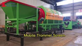 Amazing! China Mobile Compost, Topsoil, Wood Chips, Sawdust Trommel Screen Machine