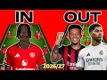 SANCHO RASHFORD Man United Potential Lineup Transfer Targets INS OUTS Under CARRICK 2026 2027 
