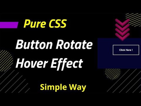 Simple Button Rotate Hover Effect Using Pure CSS 🔥🔥